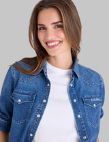 LONG SLEEVE DENIM WESTERN SHIRT