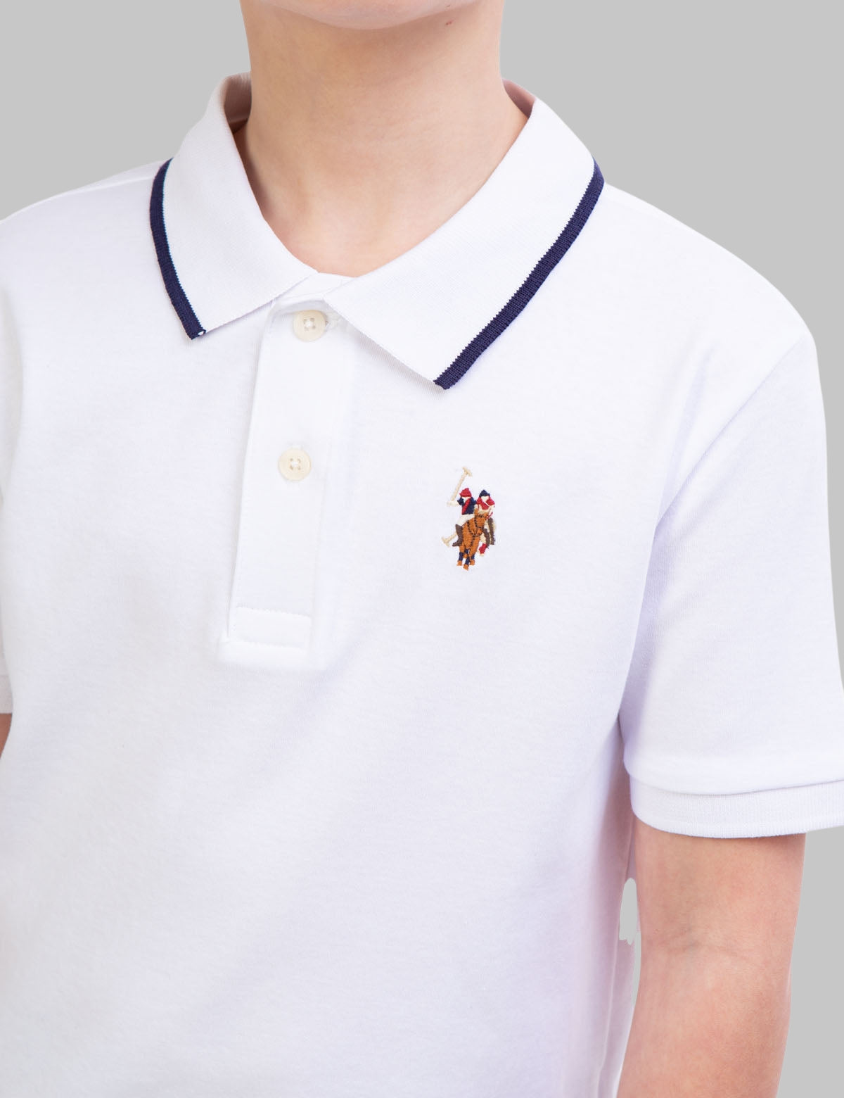 BOYS SOLID INTERLOCK POLO SHIRT