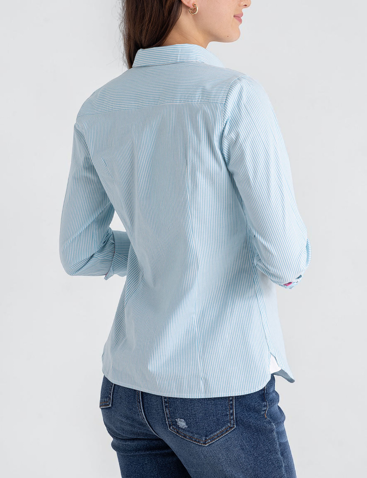 Immediate STRIPED POPLIN LONG SLEEVE SHIRT Serial 214975-8900A