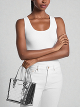 M.K Jet Set  Metallic Logo Debossed Convertible Tote Bag 35F5GTVT0O