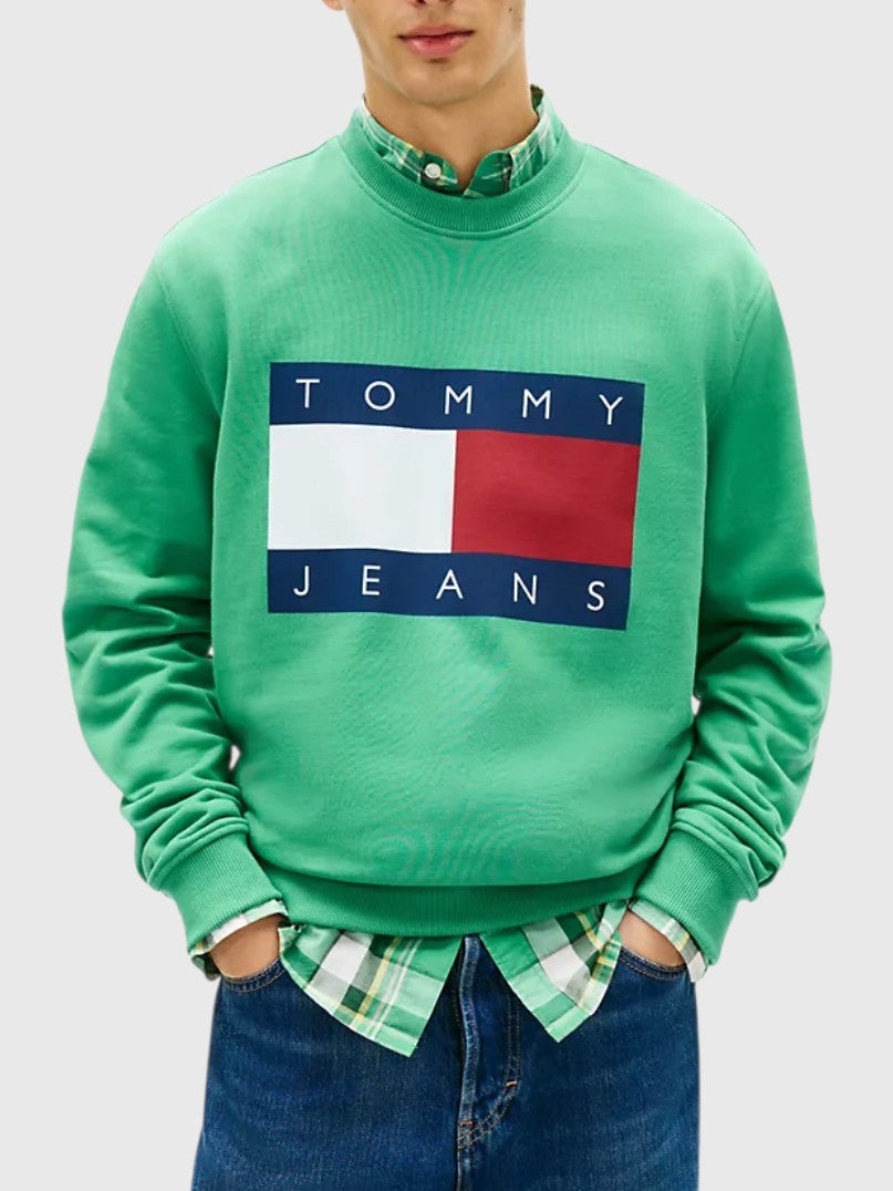TOMMY HILFIGER Jeans Big Flag Logo Sweatshirt,DM22643-MBM