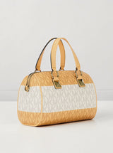 Michael Kors Grayson Striped Signature Logo Duffel Crossbody Bag,35S6GGYC5U