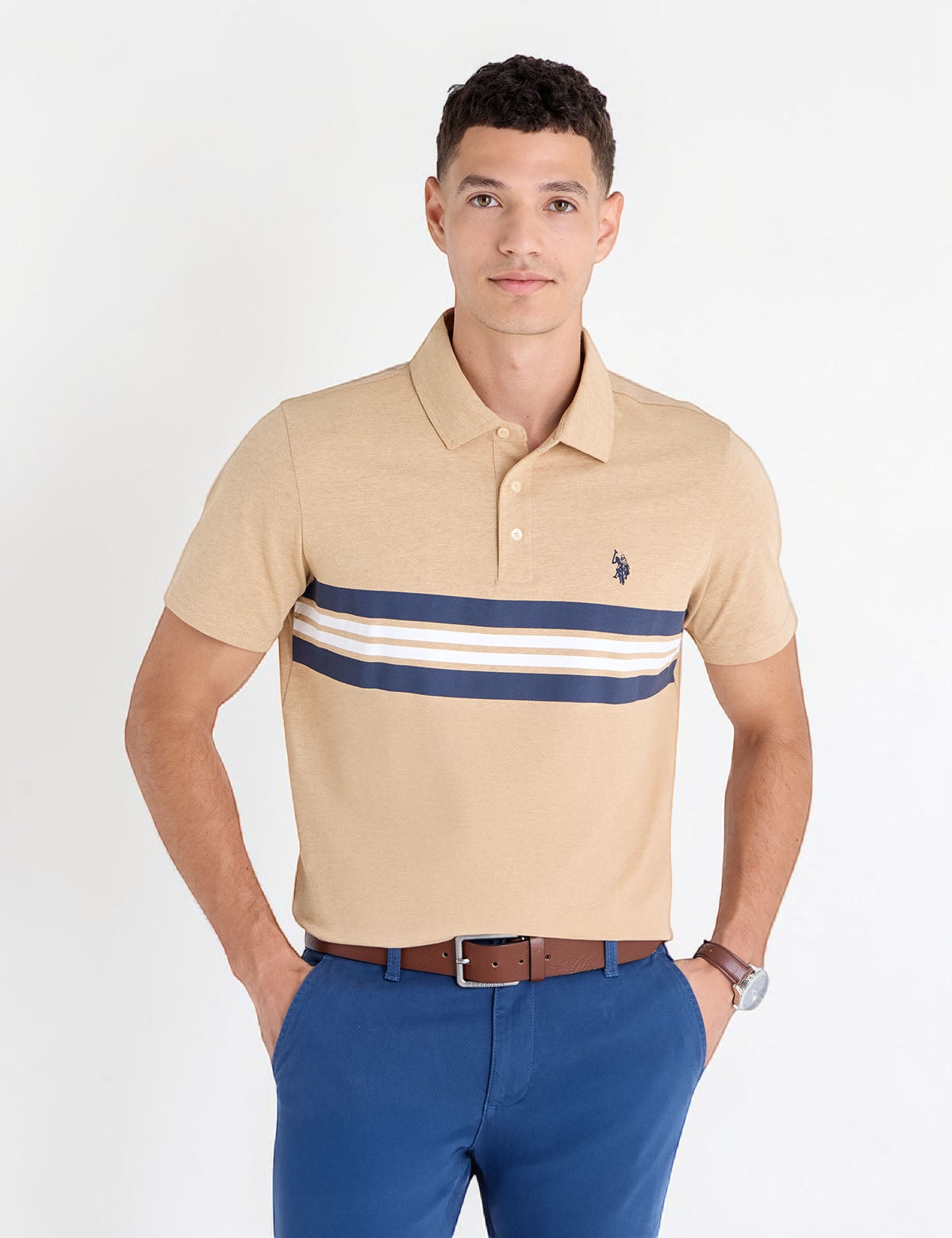 Immediate ENGINEERED PRINTED STRIPE JERSEY POLO SHIRT Serial 11D941-2W00A