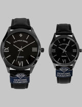 HIS AND HERS BLACK STRAP DIAMOND WATCH SET
SKU, USC2703UO-0000A