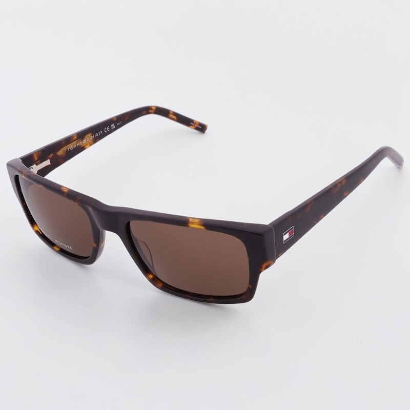 Tommy Hilfiger 
Brown Rectangular Men's Sunglasses,
TH 2017/S