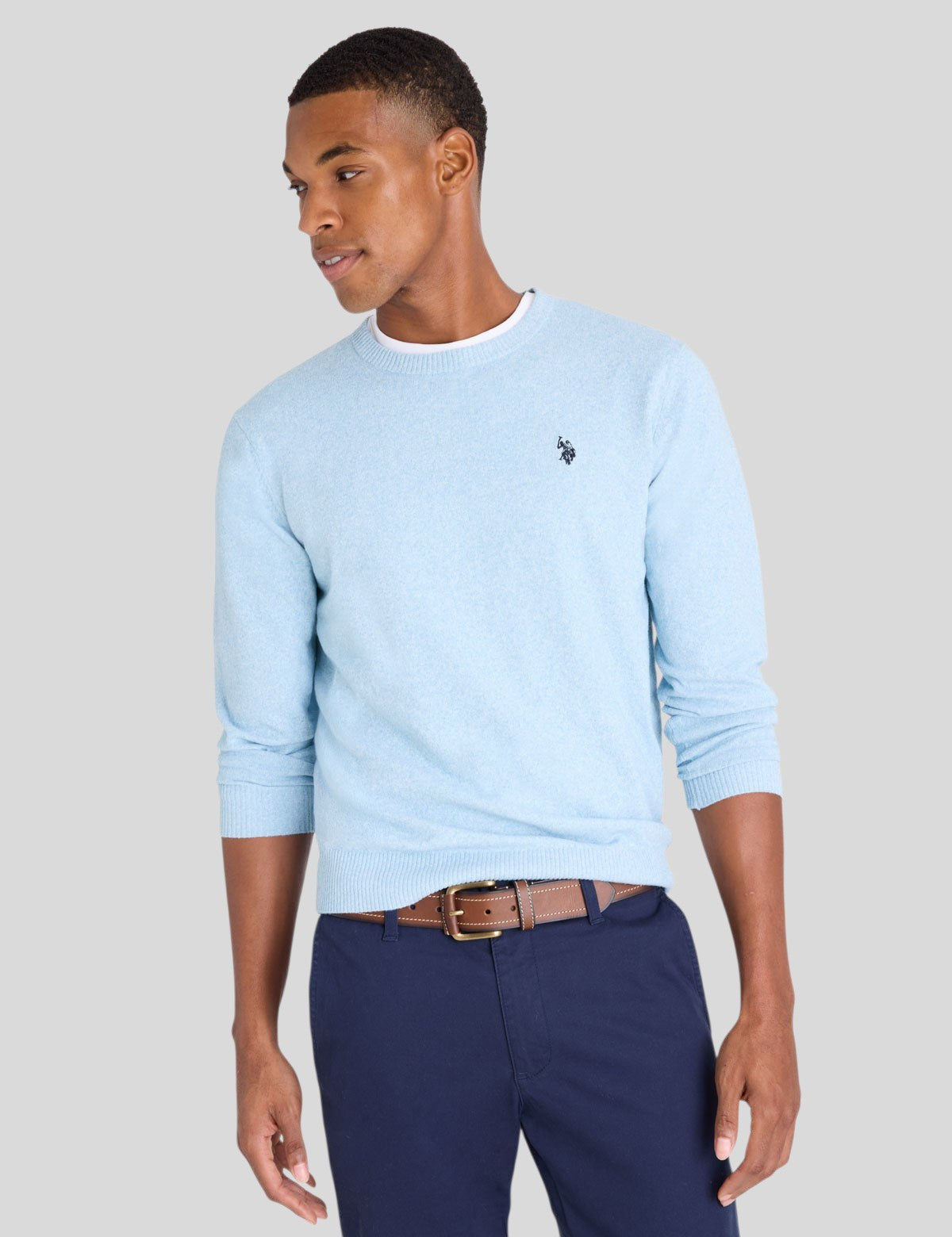US.POLO.ASSN SOFT CREW NECK SWEATER, USUF6S5560