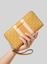 Jet Set Travel Large Logo Jacquard Denim Smartphone Wristlet,35T5GTVE3B