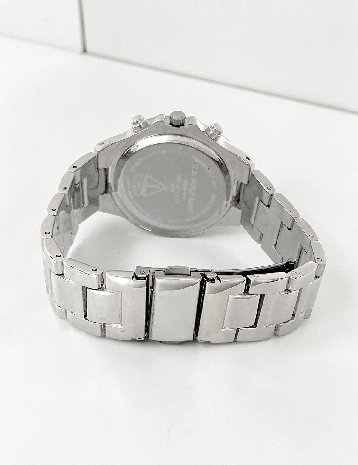 LADIES SILVER EMBELLISHED WATCH WITH PINK ,USC40712UO-0000A