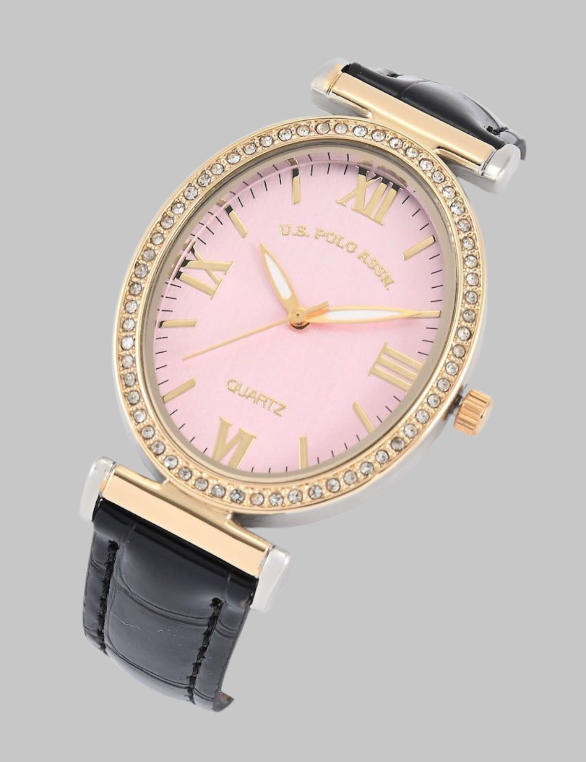 LADIES BLACK EMBOSSED STRAP WATCH،USC42108UO-0000A