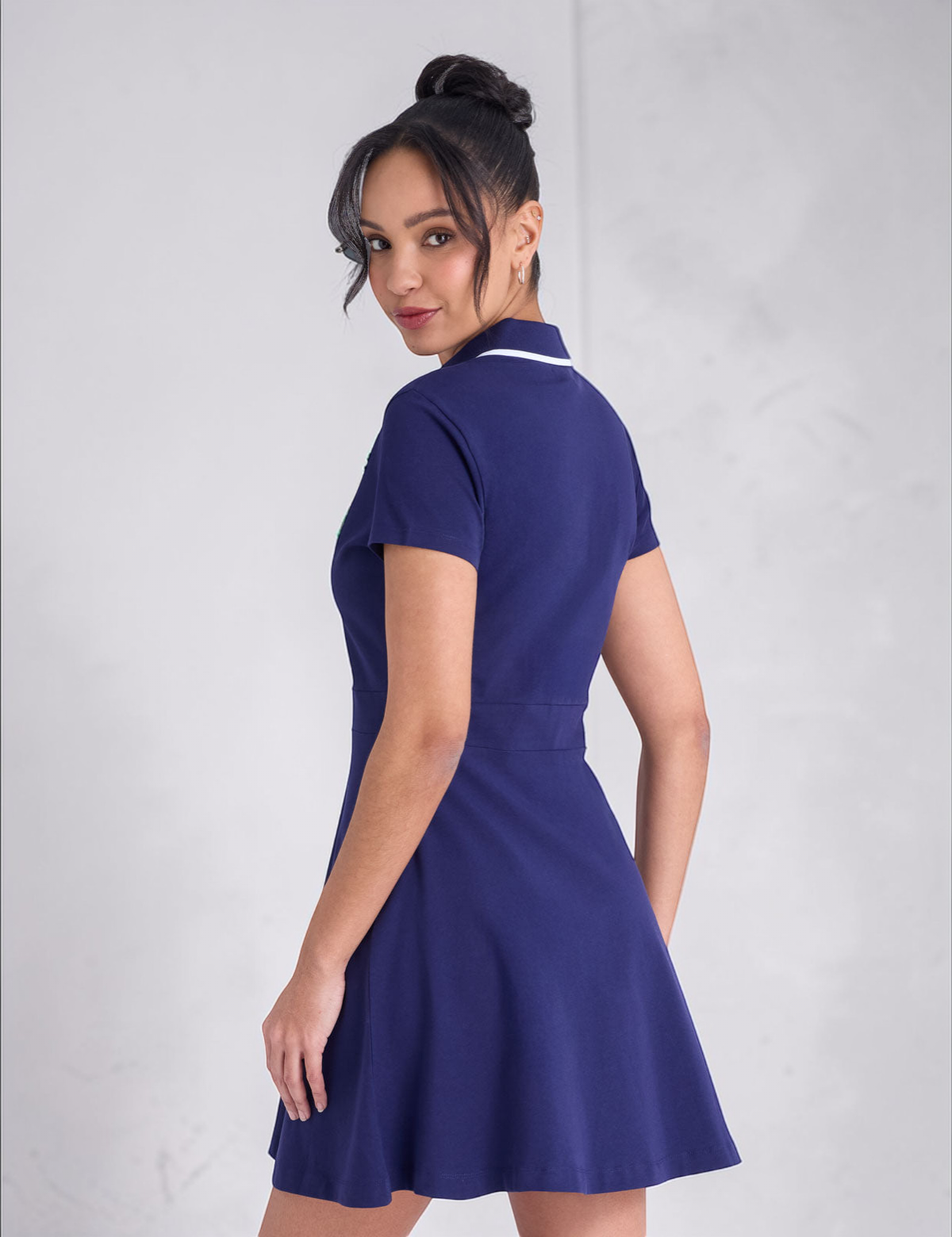 U.S Polo SIGNATURE STRIPE TRIM SWING POLO DRESS Serial 21D0060