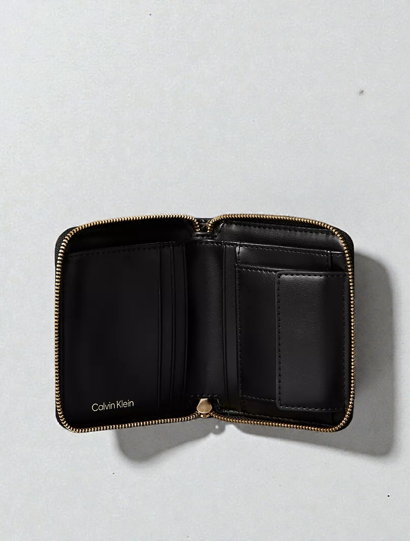 C.K Allover Monogram Square Zip Wallet