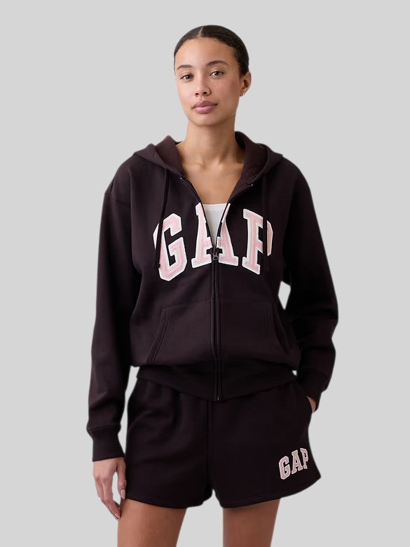 Gap Relaxed Gap Logo Zip Hoodie,627454