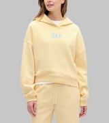 Relaxed Gap Mini-Logo Cropped Hoodie