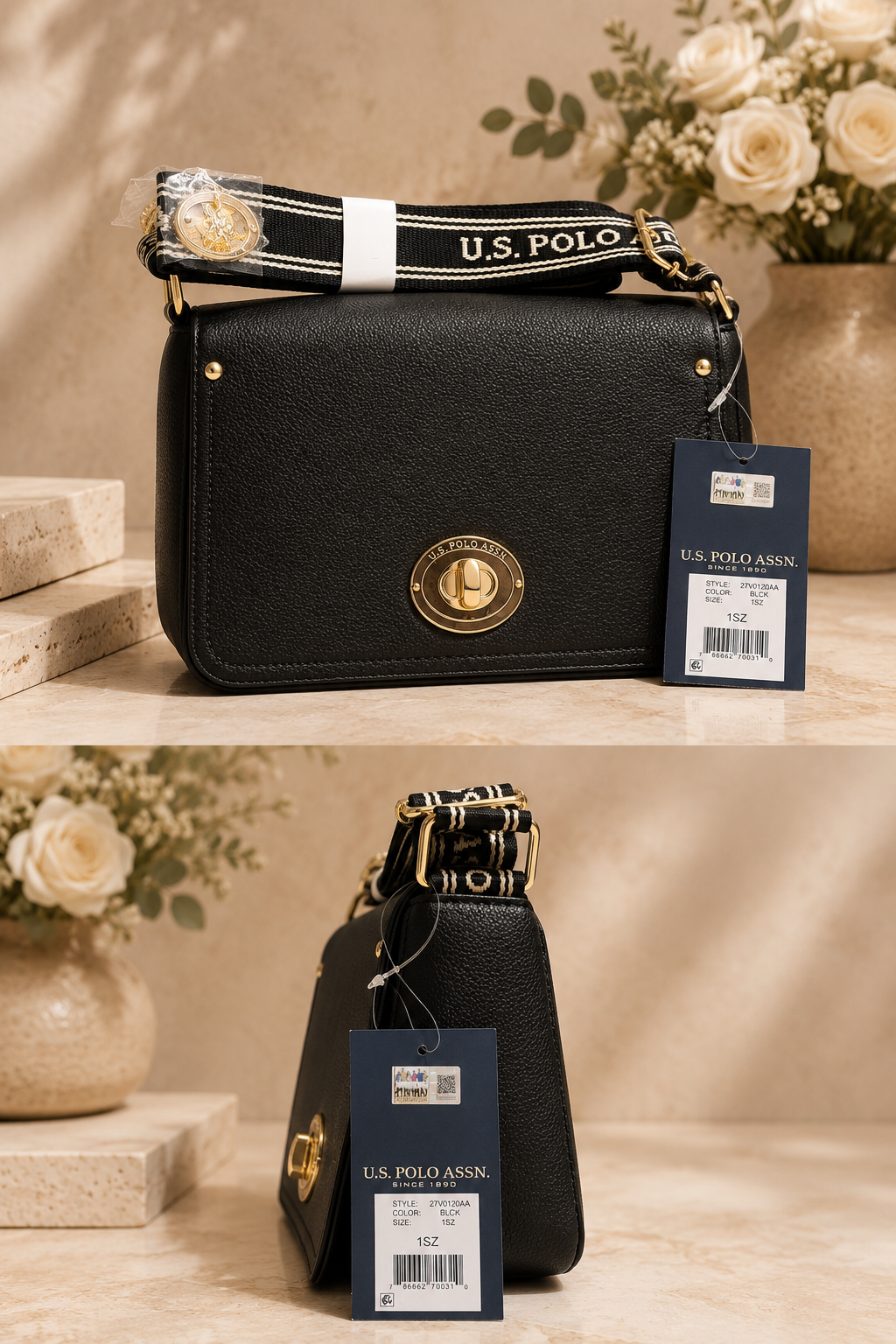 Immediate DECORATIVE TURNLOCK SHOULDER BAG Serial 27V0120-AA00A