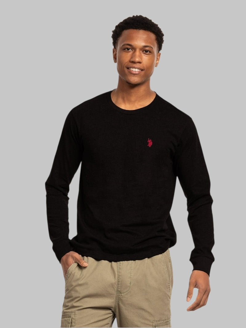 U.S. Polo Assn. Men's Cotton Crewneck Tee with Long Sleeves,