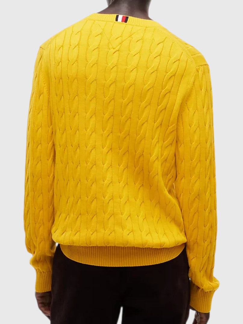 TOMMY HILFIGER Cable Knit Crewneck Sweater,XM08033-YBI