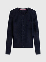 TOMMY HILFIGER Cable Knit Cardigan,XW07848-HIN