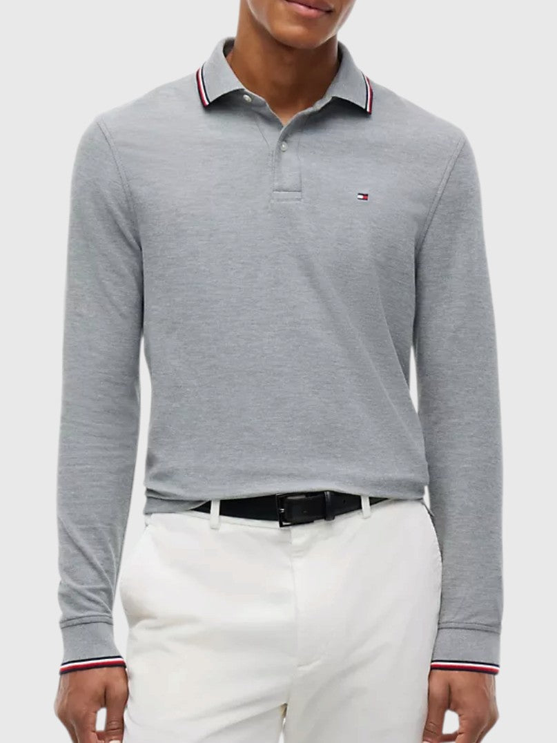 TOMMY HILFIGER Long-Sleeve Tommy Wicking Polo,78J9766-VLP
