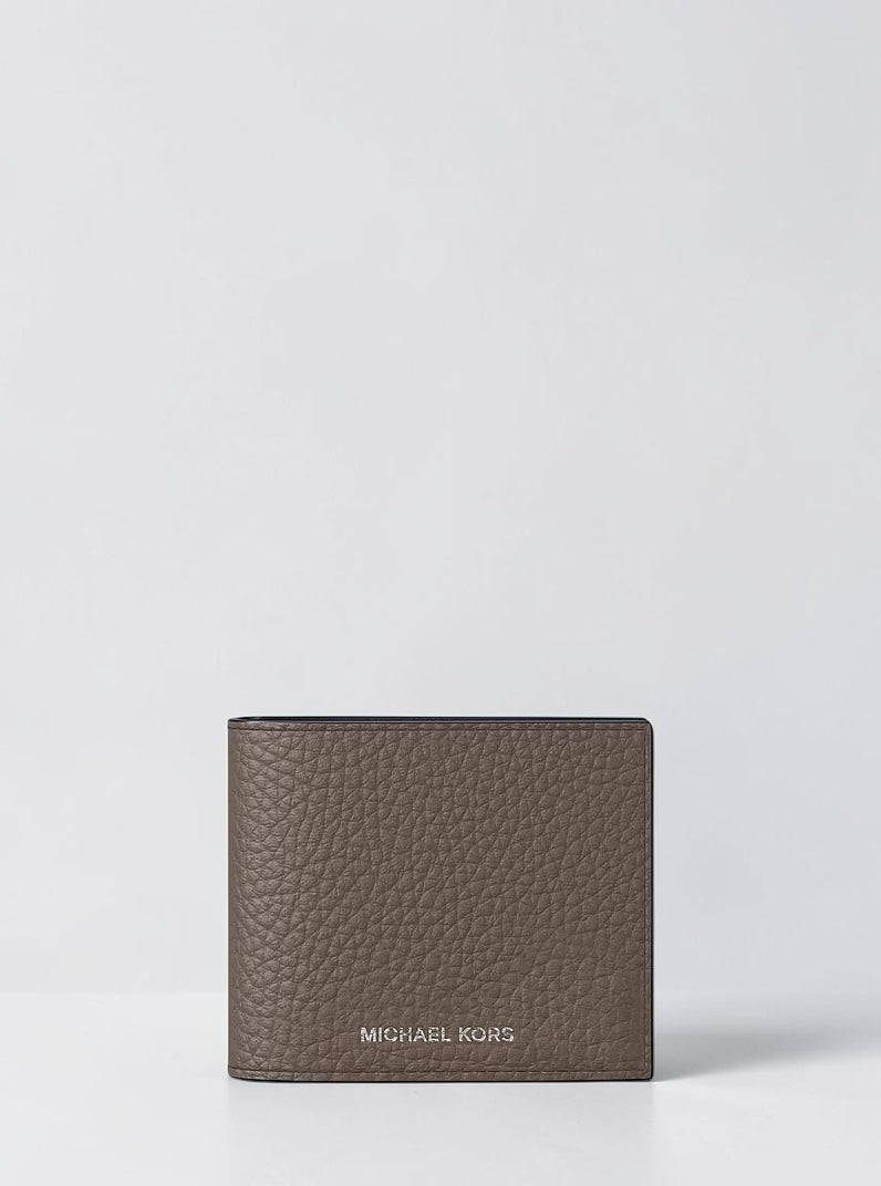 Michael Kors Cooper Pebbled Leather Billfold Wallet With Coin Pouch,36T4LCOF3L