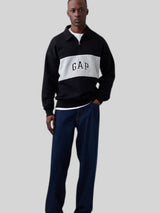 GAP Oversized Gap Logo Quarter-Zip Sweatshirt,1179549