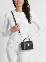 Michael Kors Vivi Small Plaid Print Wool Blend Vanity Crossbody Bag,35F6SVFC5U