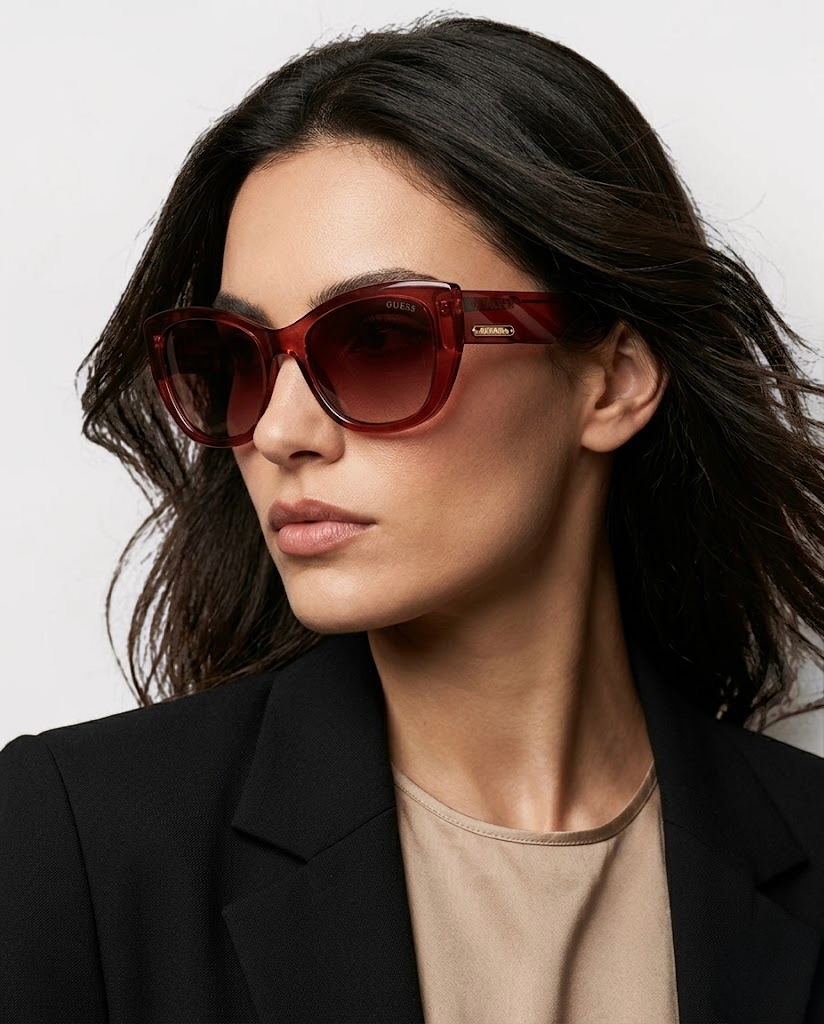 Guess 54mm Gradient Round Sunglasses