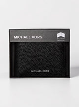 Michael Kors Cooper Pebbled Leather Billfold Wallet With Coin Pouch,36T4LCOF3L