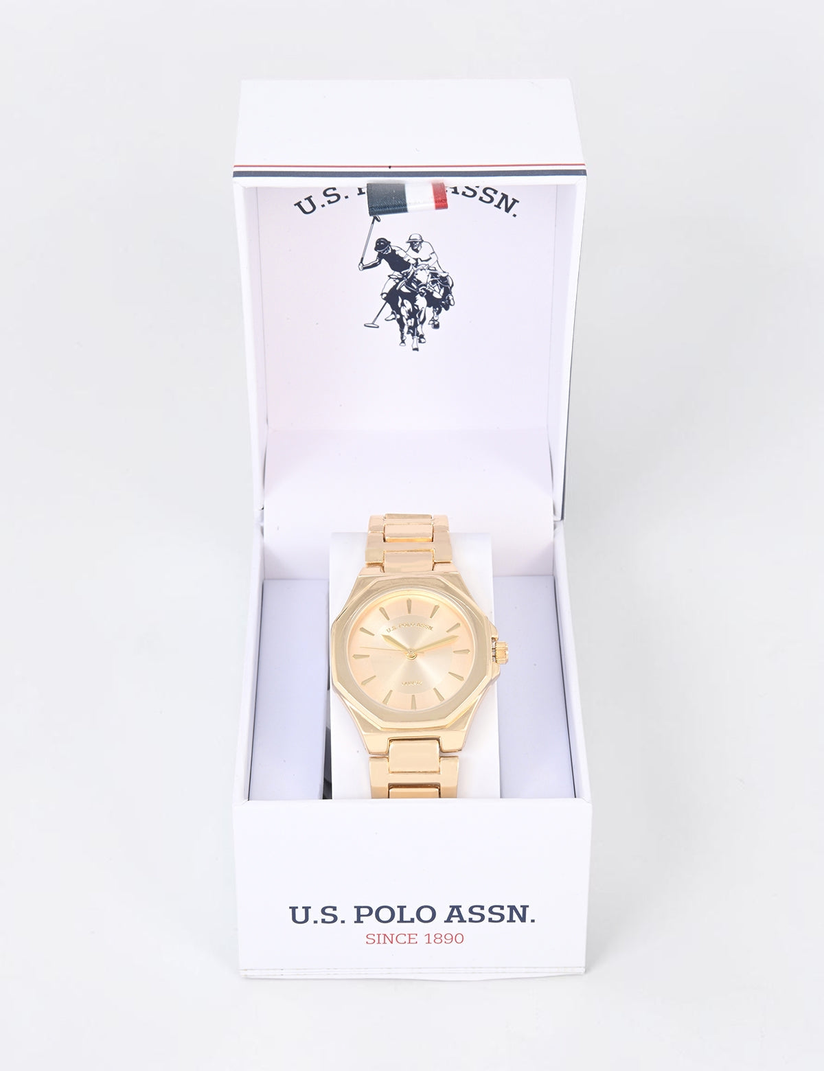 LADIES GOLD LINK ANALOG WATCH,USC40725UO-0000A