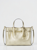 Michael Kors 
Carson Metallic Logo Debossed Satchel