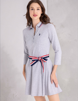 U.S Polo 3/4 SLEEVE SIGNATURE STRIPE SWING DRESS Serial 216550-ZA00A