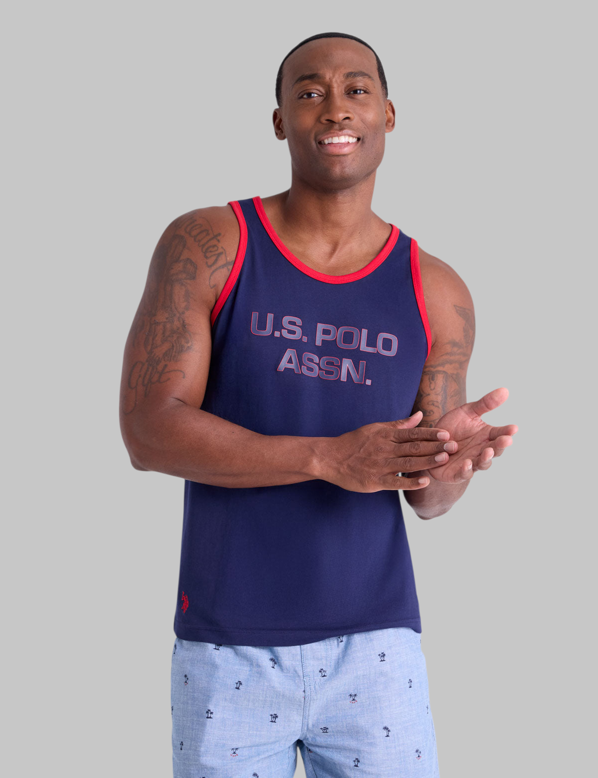 ALLOVER WORDMARK PRINT TANK