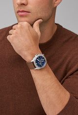 Privateer Chronograph Brown Leather Watch