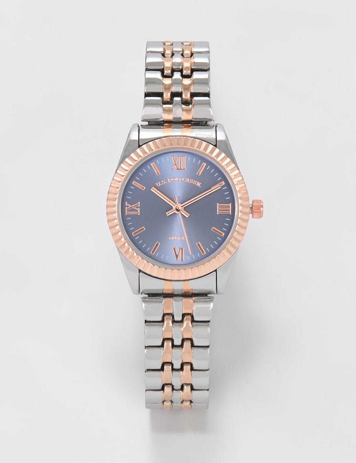 LADIES TWO TONE LINK ANALOG WATCH,USC40745UO-0000A