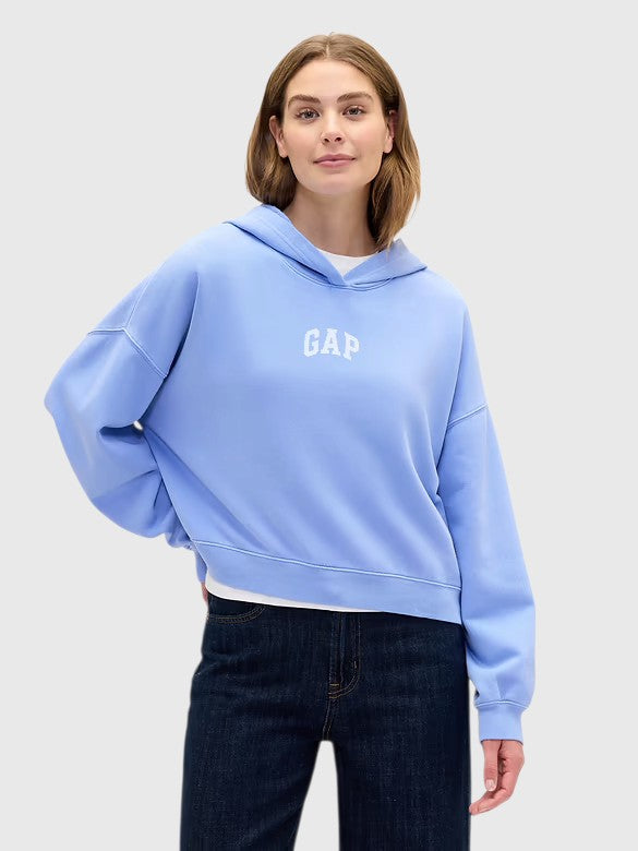 GAP Relaxed Gap Mini-Logo Cropped Hoodie, 430551