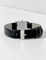 LADIES BLACK STRAP SQUARE FACE WATCH,USC42172UO-0000A