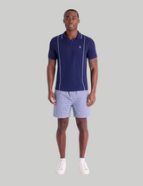 JOHNNY COLLAR PIQUE POLO SHIRT WITH RIB BAND