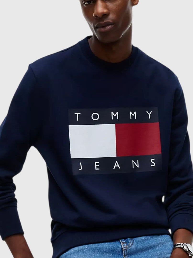 TOMMY HILFIGER Jeans Big Flag Logo Sweatshirt,DM22643-MBM