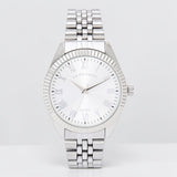 MENS SILVER TONE FIVE LINK ANALOG WATCH,USC81000UO-0000A