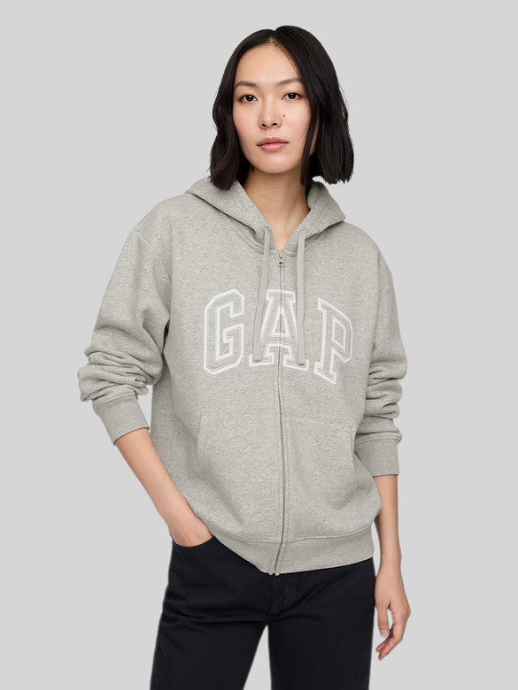 Gap Relaxed Gap Logo Zip Hoodie,627454