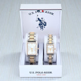 Immediate HIS AND HERS TWO TONE SQUARE WATCH SET،USC2658UO