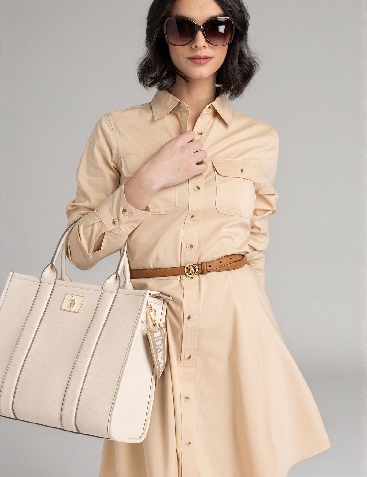 USPA BOX TOTE WITH CROSSBODY STRAP 27A279-AA00A