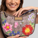 FLORAL DIAMOND CROSSBODY BAG,27A183-AA00A