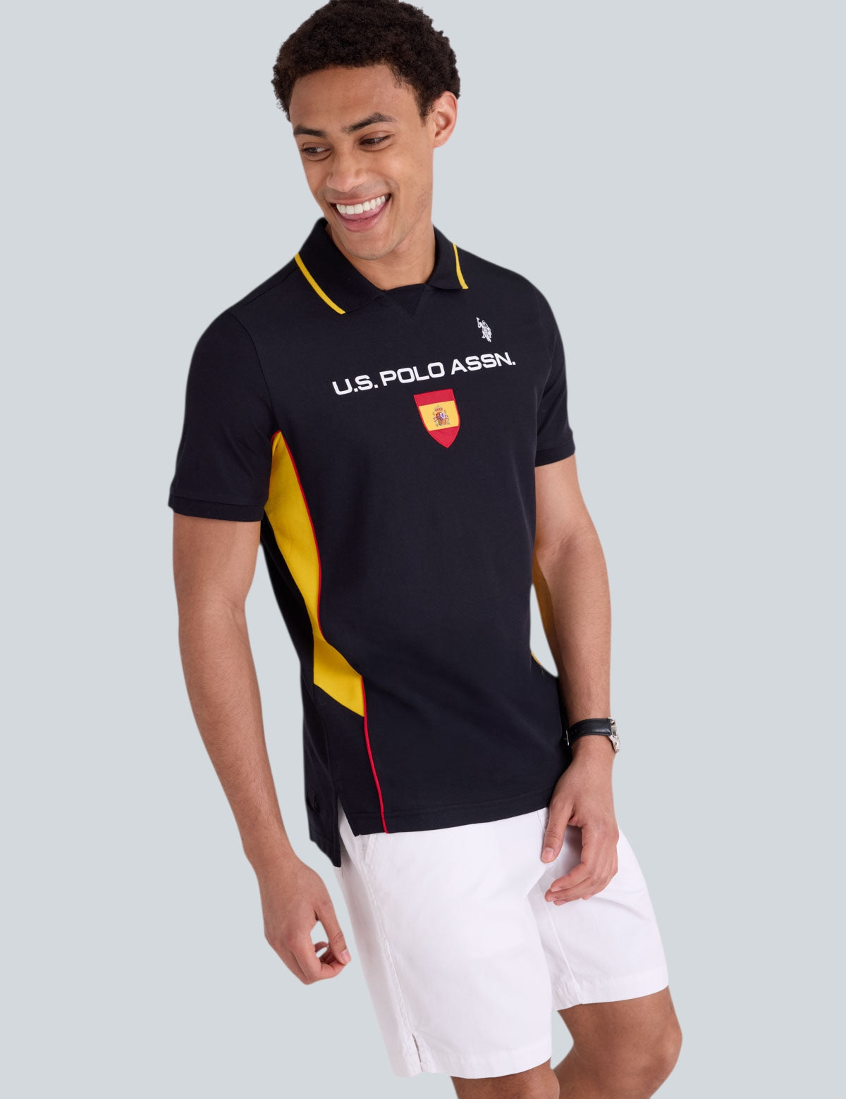SPAIN SHIELD PERFORMANCE PIQUE POLO SHIRT,11P0203-2900A