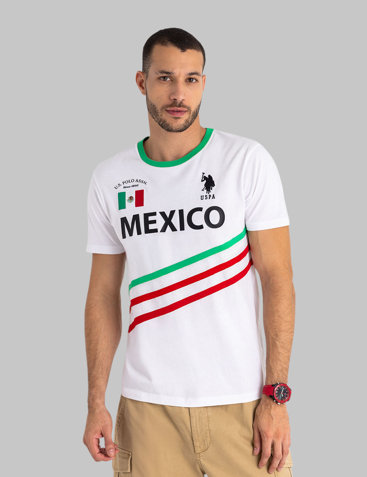 MEXICO DUAL STRIPE JERSEY T-SHIRT