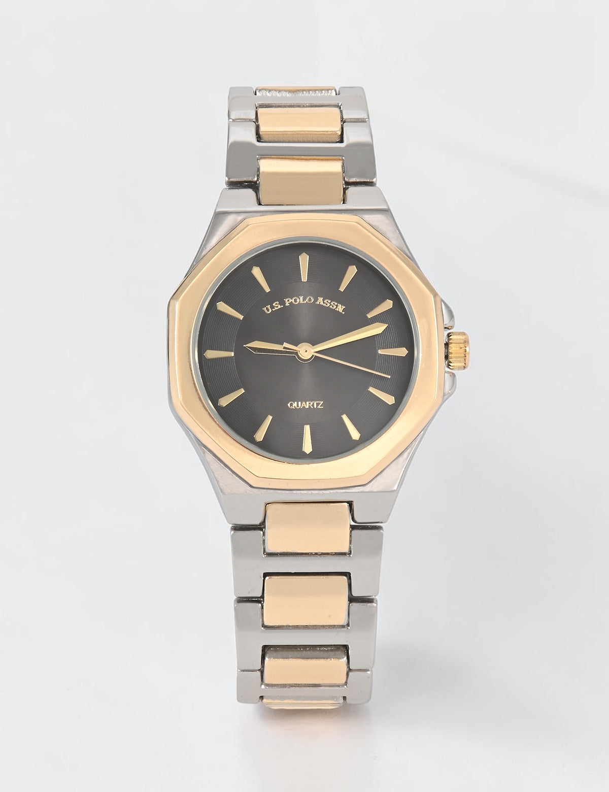 LADIES TWO TONE LINK ANALOG WATCH,USC40746UO-0000A