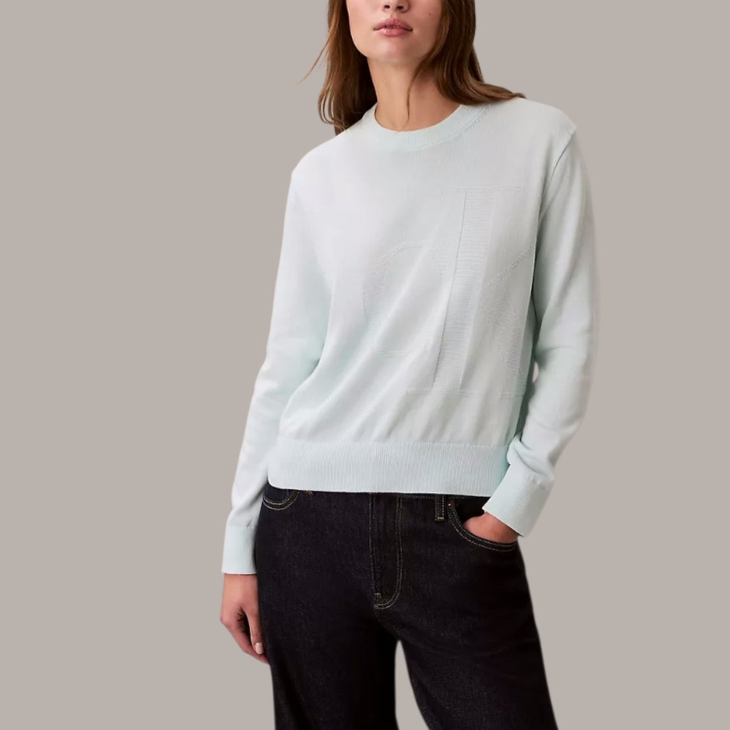 Smooth Cotton Monogram Sweater