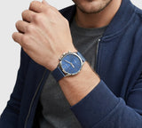 MENS BLUE MESH STRAP WATCH,USC81007UO-0000A