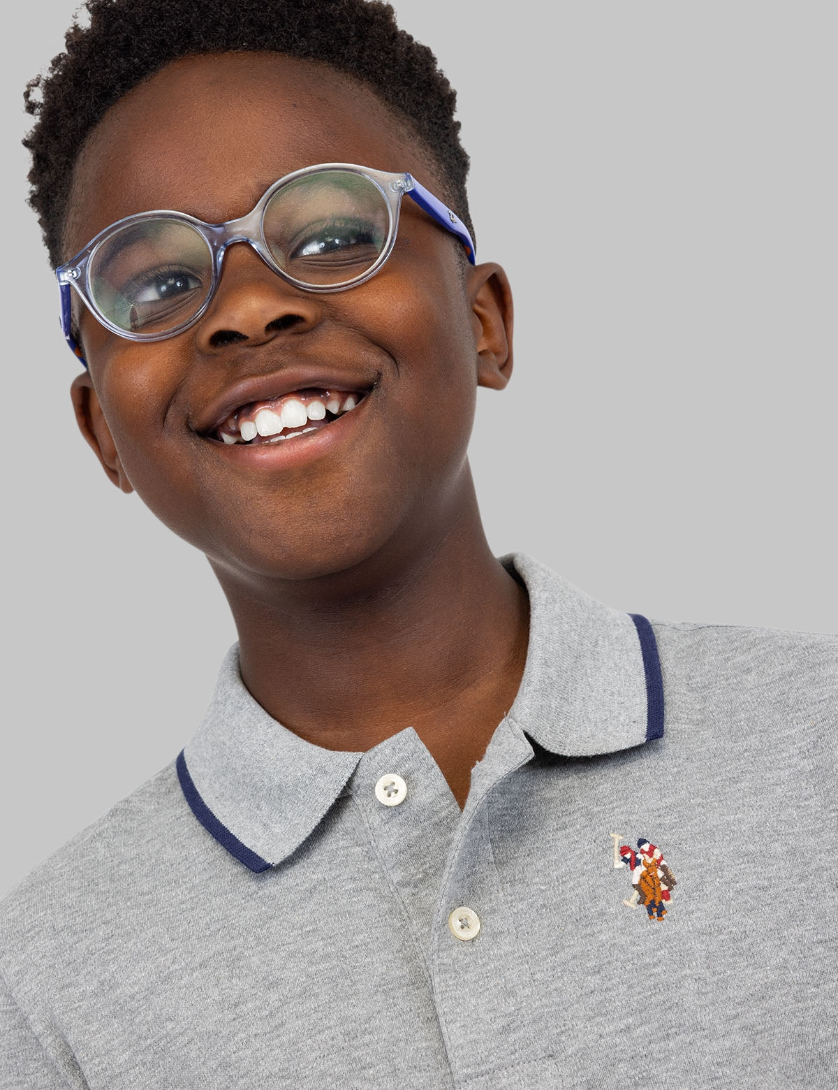 BOYS SOLID INTERLOCK POLO SHIRT