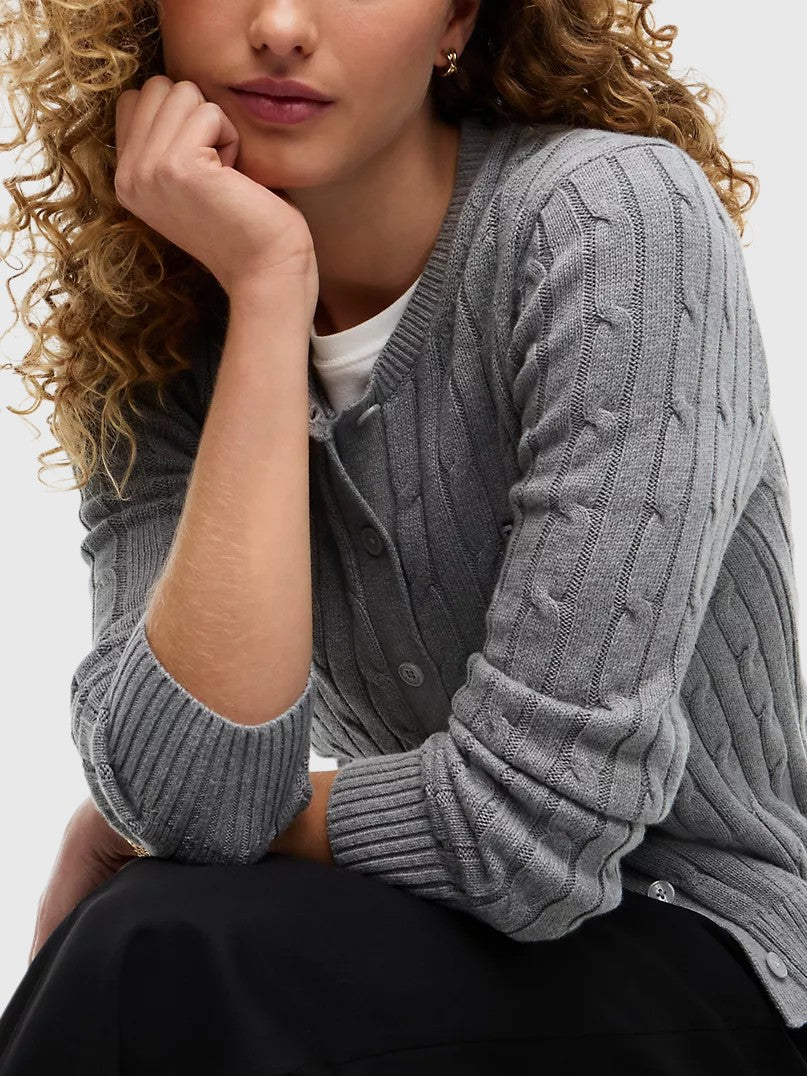 TOMMY HILFIGER Cable Knit Cardigan,XW07848-HIN