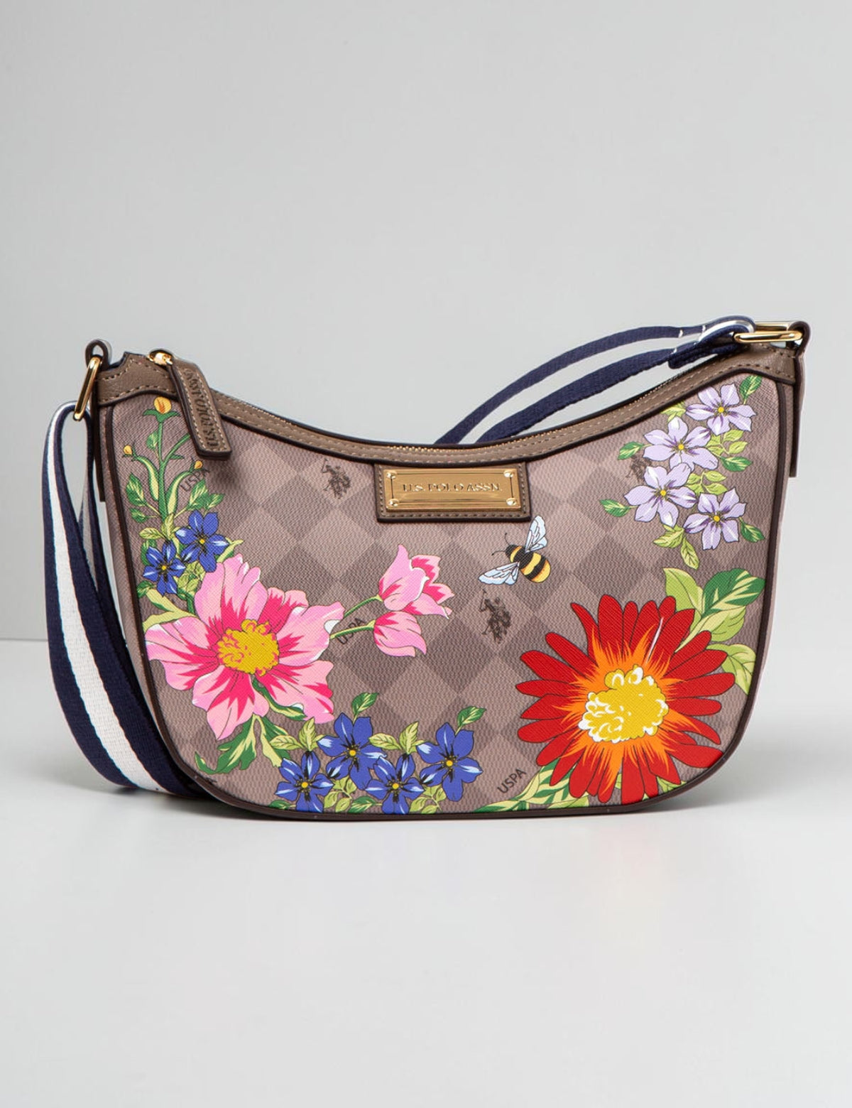 FLORAL DIAMOND CROSSBODY BAG,27A183-AA00A